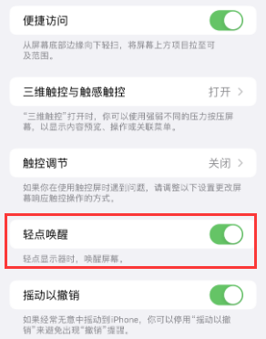 定襄苹果授权维修站分享iPhone轻点无法唤醒怎么办 