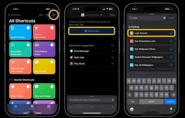 定襄苹果14锁屏维修店分享iPhone14升级iOS16.4后如何创建锁屏快捷方式 