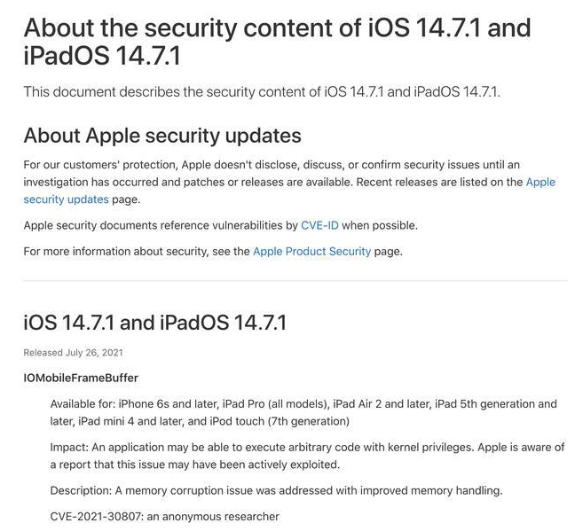 定襄苹果手机维修分享iOS 14.7.1 正式版更新内容及升级方法 